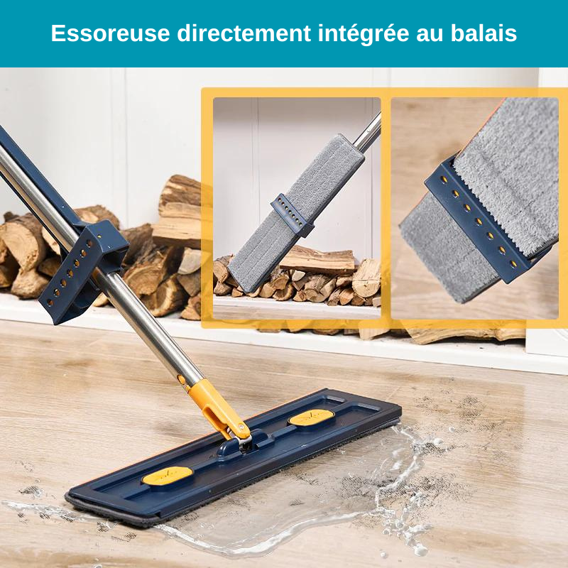 Balais serpillère plat multi-fonctions avec essoreuse intégrée