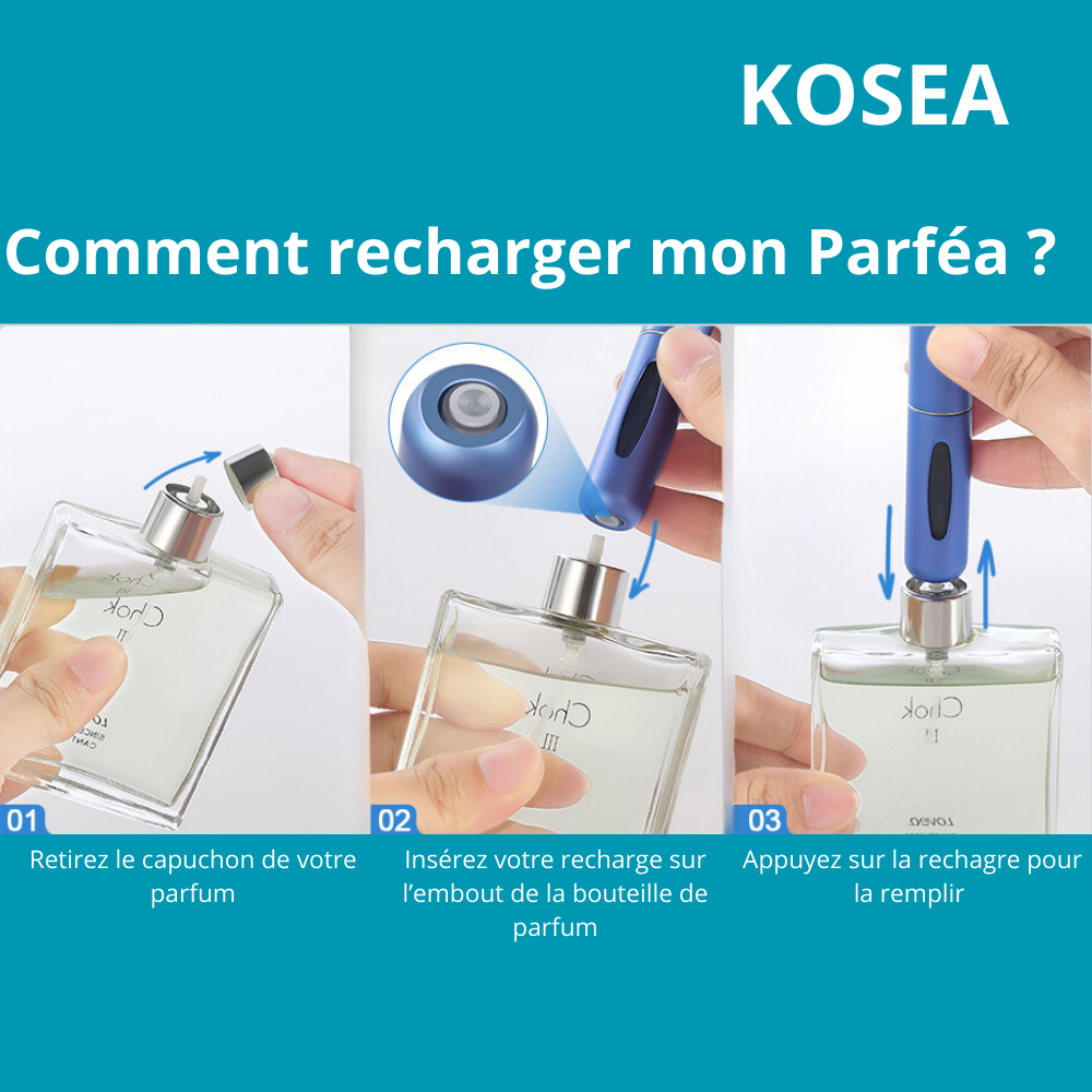 Parféa - Flacons rechargeables de poche｜Lot de 5 pour 19,90€