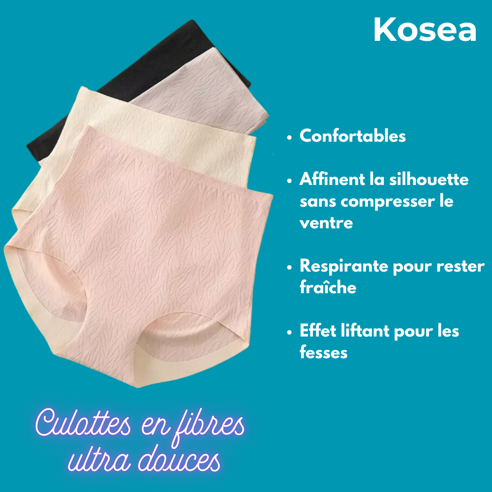 Culottes ventre plat en fibres ultra douces ｜3 achetées = 2 offertes !